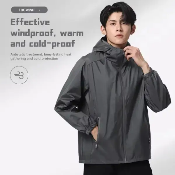 Men's Windbreaker Jacket Quick-Dry Running Training Spring Autumn Suitable Hiking Cycling All-Weather Protection Men's Clothing - Image 6