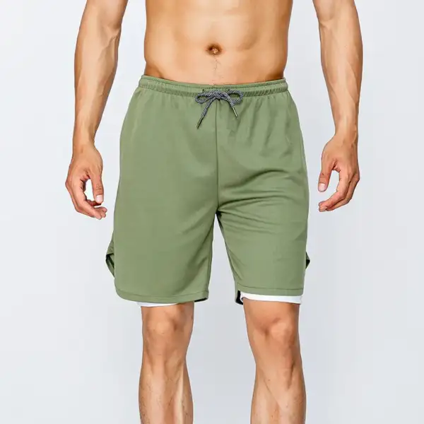 Summer Sports Shorts Men's Lined Quick Dry Running Marathon Track and Field Five Pants Men's Fitness Training - Image 4