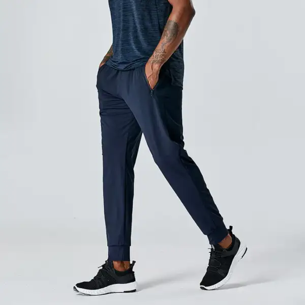 New Four Seasons Men's Sports Casual Pants Running Quick Dry Training Pants Fashion Drawstring Tight Elastic Pants