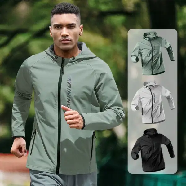 Men's Running Jacket Windproof Sport Training Coat for Spring Autumn Waterproof Quick-Dry Rainproof Cycling Windbreaker coats