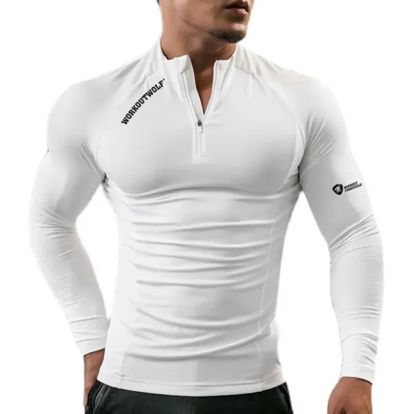 Men's Spring/Autumn Yoga Fitness Gym Running Cycling Sports Moisture-Wicking Muscle Training Track Long Sleeve Compression Shirt - Image 5