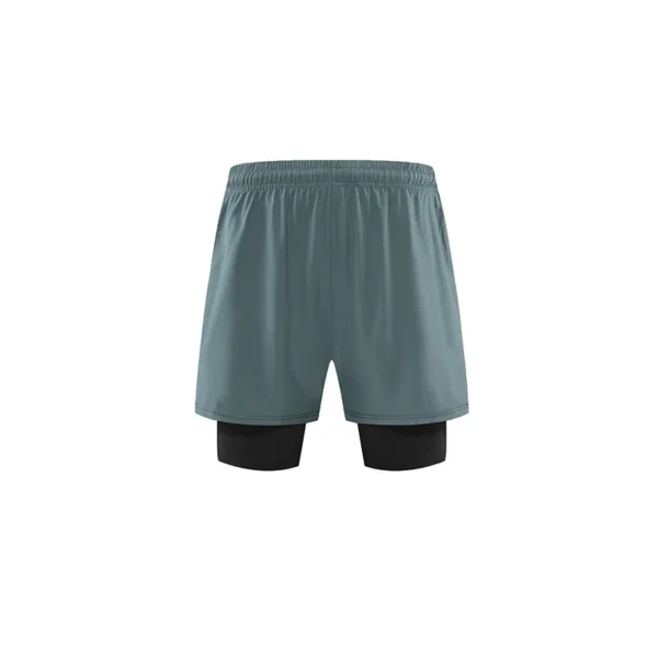 Sports Shorts Men Fake Two-piece Stretch Basketball Running Fitness Clothing Summer Quick-drying Training with Lined Shorts - Image 2