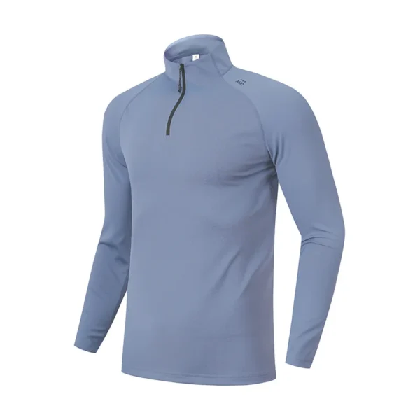 Fashion Autumn Winter Models Men's Sports Outdoor Running Fitness Half-zip Stand-up Collar Quick-drying Long-sleeved - Image 5