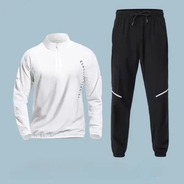 Sports Suit Men's Quick-drying Fitness Clothes Spring Outdoor Sports Track Field Four Seasons Running Training Sweatsuit Set Men - Image 6