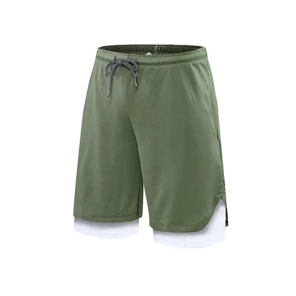 Summer Sports Shorts Men's Lined Quick Dry Running Marathon Track and Field Five Pants Men's Fitness Training - Image 5