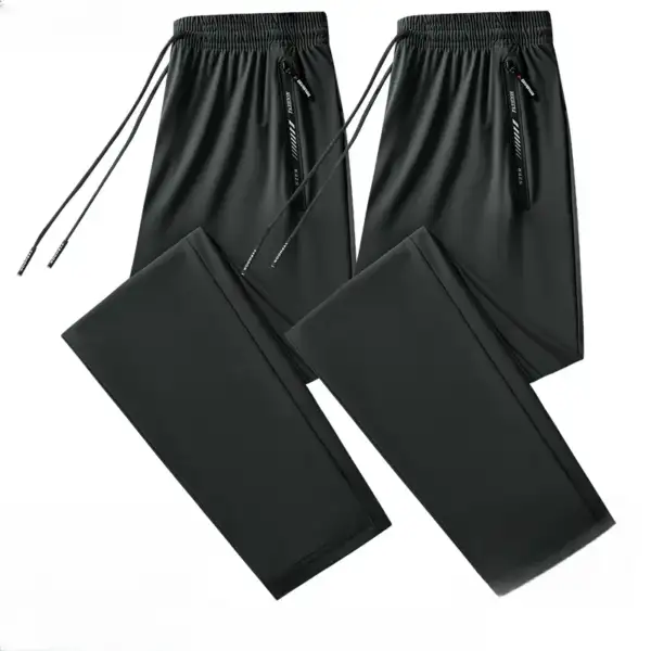 Men's Summer Lightweight Ice Silk Stretch Breathable Loose Sport Pants for Running, Hiking, Fitness, GYM,Training，and Daily Wear - Image 2