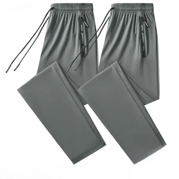 Men's Summer Lightweight Ice Silk Stretch Breathable Loose Sport Pants for Running, Hiking, Fitness, GYM,Training，and Daily Wear - Image 3