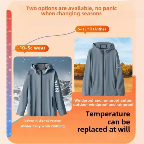 Men's Winter Running Plush Jacket Windproof Quick-Dry Cycling Outdoor Training Coat for Autumn Winter Outdoor Training Clothes - Image 6