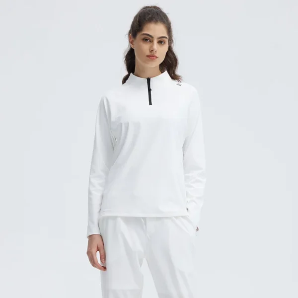 Fashion Autumn Winter Models Men's Sports Outdoor Running Fitness Half-zip Stand-up Collar Quick-drying Long-sleeved - Image 2