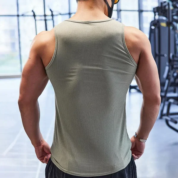 Men's Stretch Quick-Dry Sleeveless Compression Tank Top for Yoga, Fitness, Running, Basketball, Gym,and Jogging Vest Shirts - Image 6